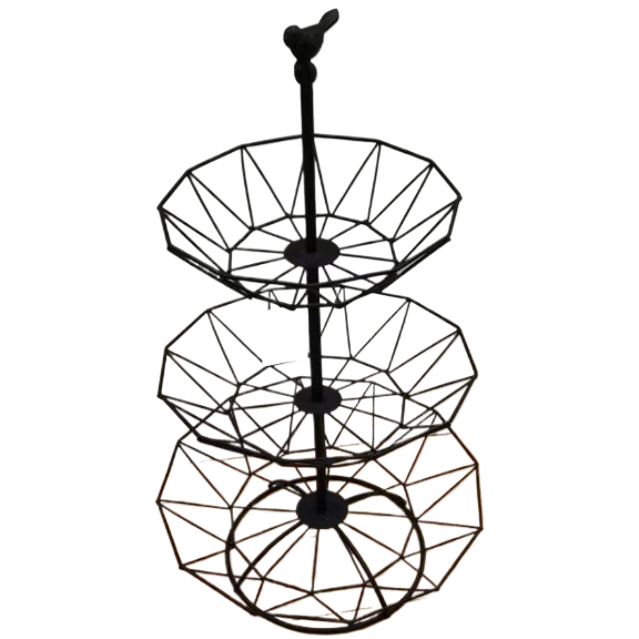 Nordic-style fruit platter, living room home, three-layer fruit basket, modern and simple, multi-layer fruit basket, storage, snack basket 105146168 Item Picture