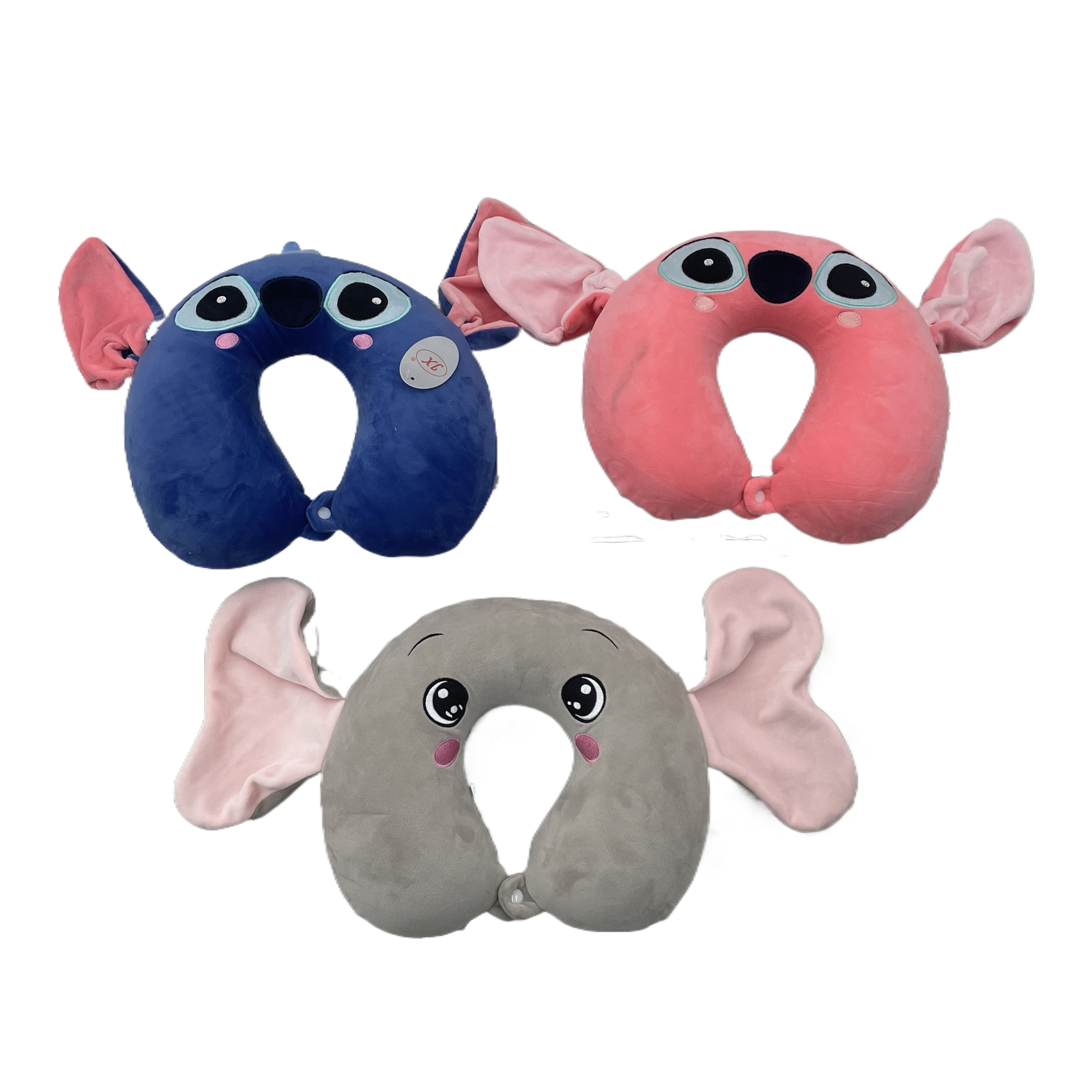 Five-color U-shaped travel neck pillow Smile smile red bow self-inflating pad 180g110412395 Item Picture