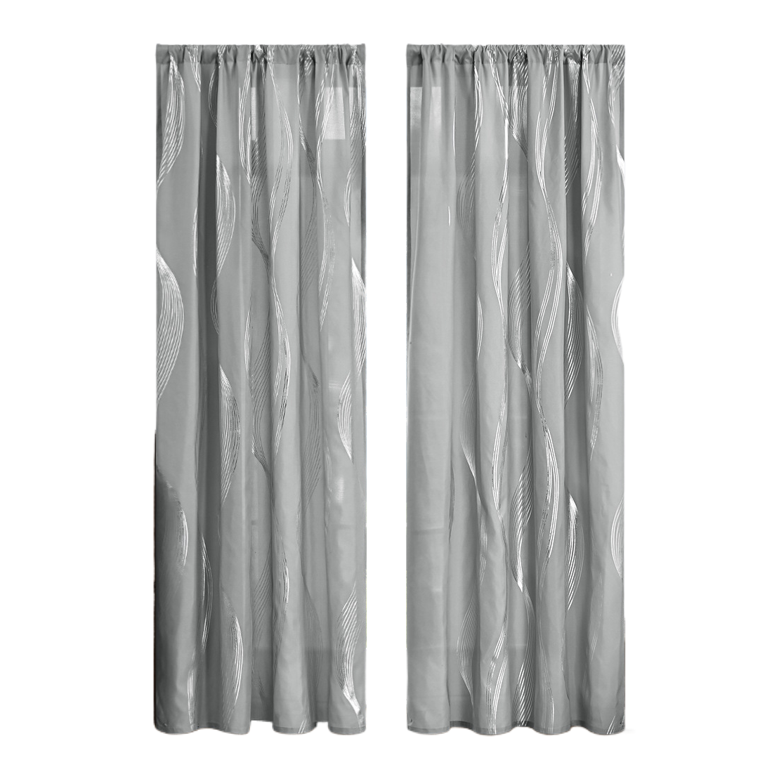 Cross-border new semi-transparent blackout curtains with gold and silver foil stamping are selling well in supermarkets and e-commerce platforms in Africa and America Item Picture