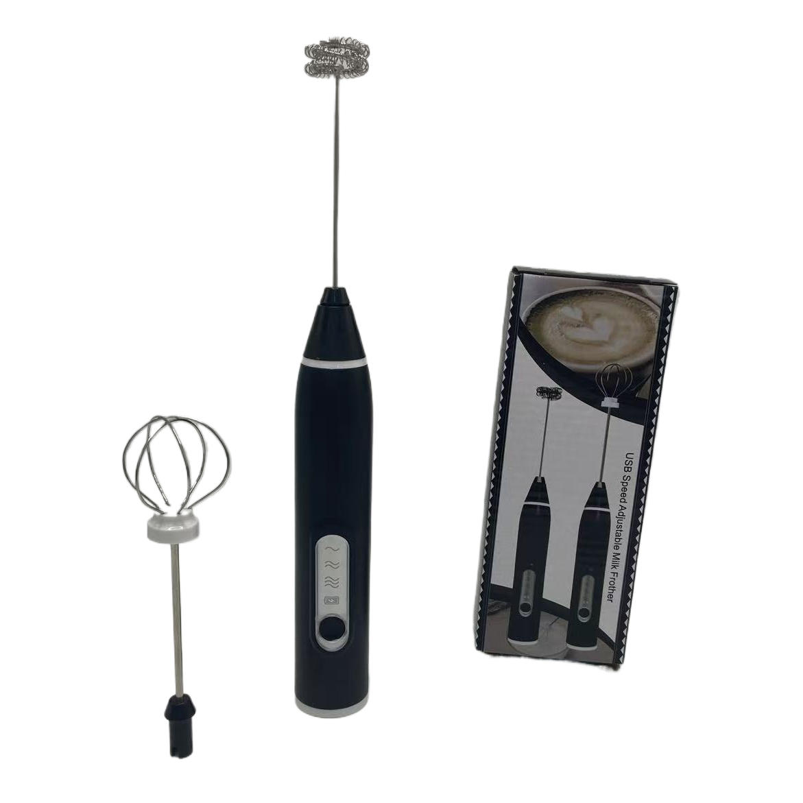 Egg beater, electric coffee blender, milk frother, foam whipper, stirring rod, three-speed foaming Item Picture