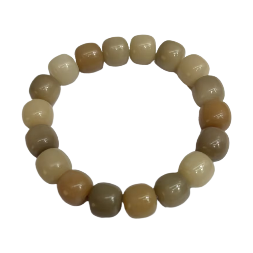 Wholesale of natural premium white jade Bodhi root bracelets, rare violet gradient high-throw Buddhist prayer beads and prayer beads for men and women Item Picture