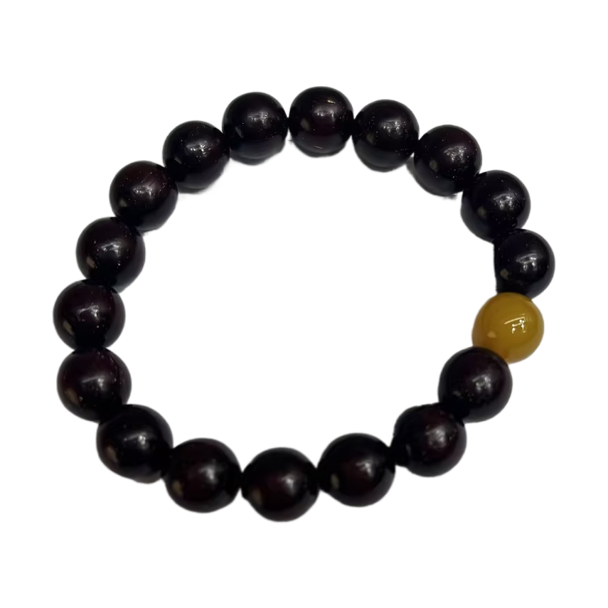 Small-leaf red sandalwood old material Hetian jade pearl cultural play bracelets, couple bracelets for men and women, turquoise amber plate play bracelets Item Picture