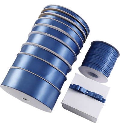 Encrypted haze blue packaging ribbon bow DIY jacquard webband factory flower decoration polyester band wholesale Item Picture