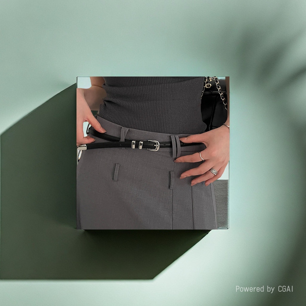 Men's business casual belt, genuine leather men's style, simple and versatile, classic style details Picture