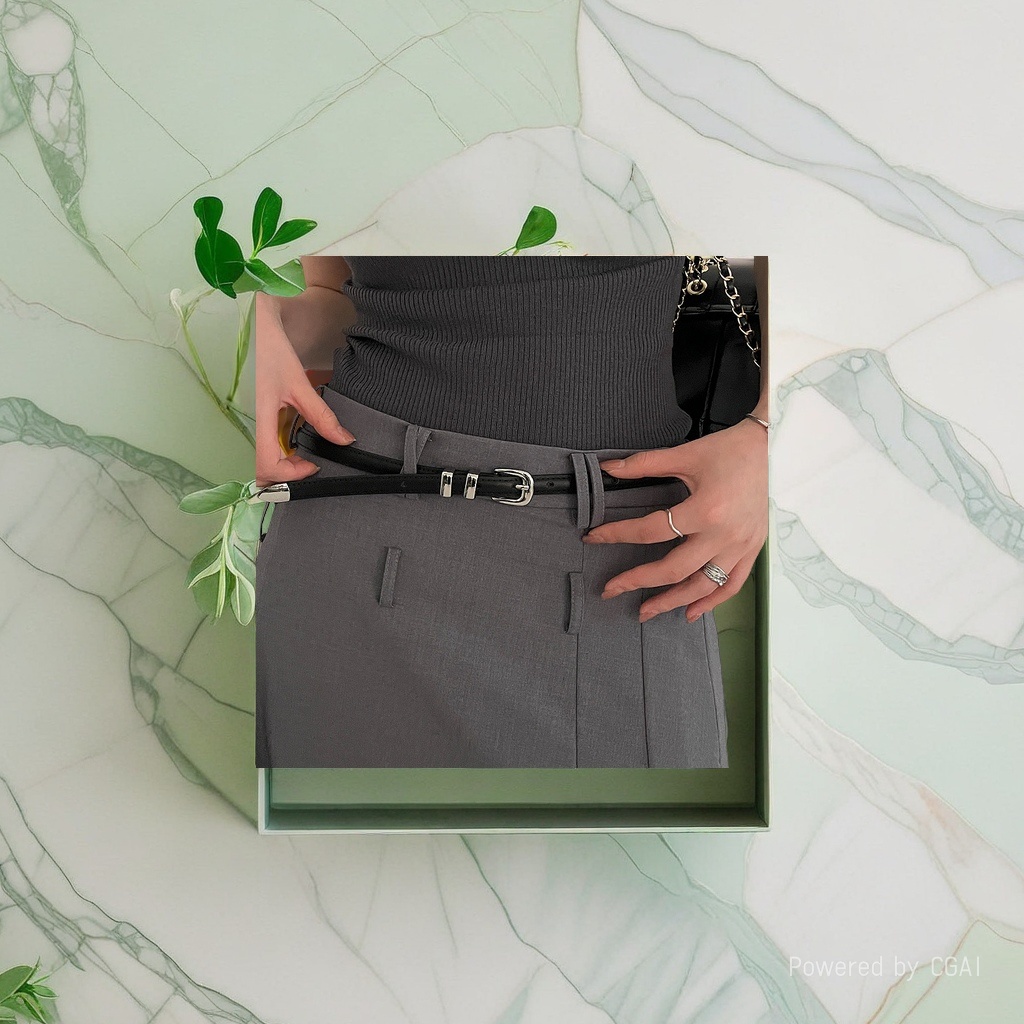Men's business casual belt, genuine leather men's style, simple and versatile, classic style Specification image