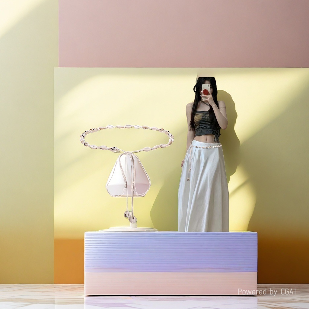 Spring waist chain, women's fashionable jeans chain, decorative belt, chain accessory, 18cm Application Scenario