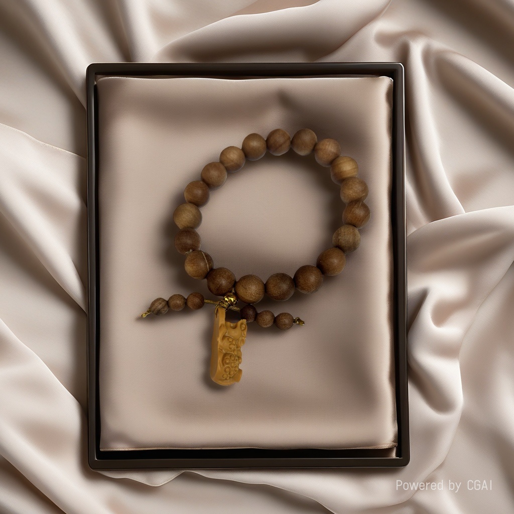Sandalwood bracelets of various styles, exquisite DIY lotus and PI Xiu accessories, single-ring bracelets for men and women, plain ring cultural and artistic items Specification image