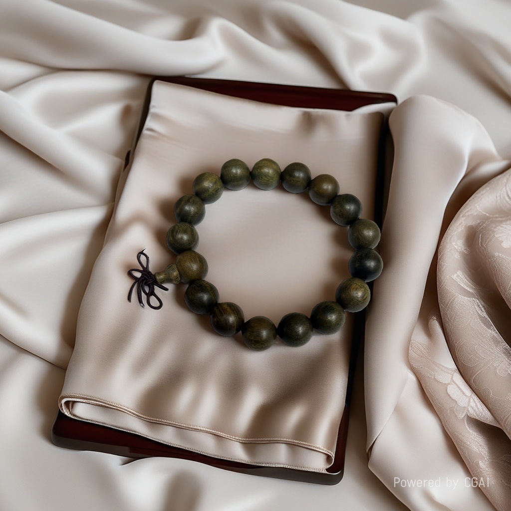 Golden thread nanmu old material sunken chanting beads, natural hand-held chains, solid wood cultural collectibles, retro Chinese-style decorative gifts for men and women Specification image