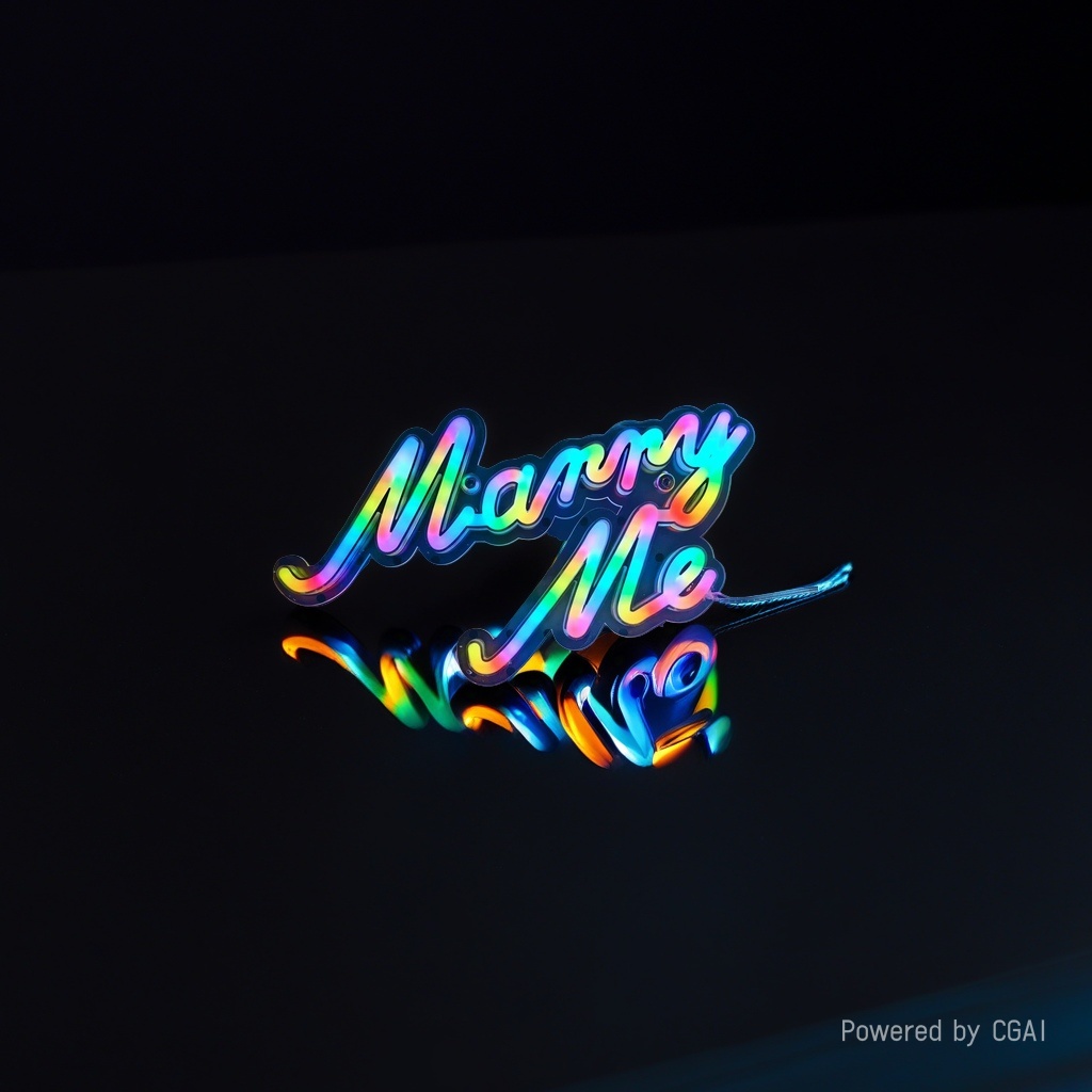Neon tube style text "Marry Me" night light decoration details Picture