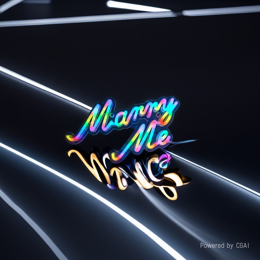 Neon tube style text "Marry Me" night light decoration Specification image