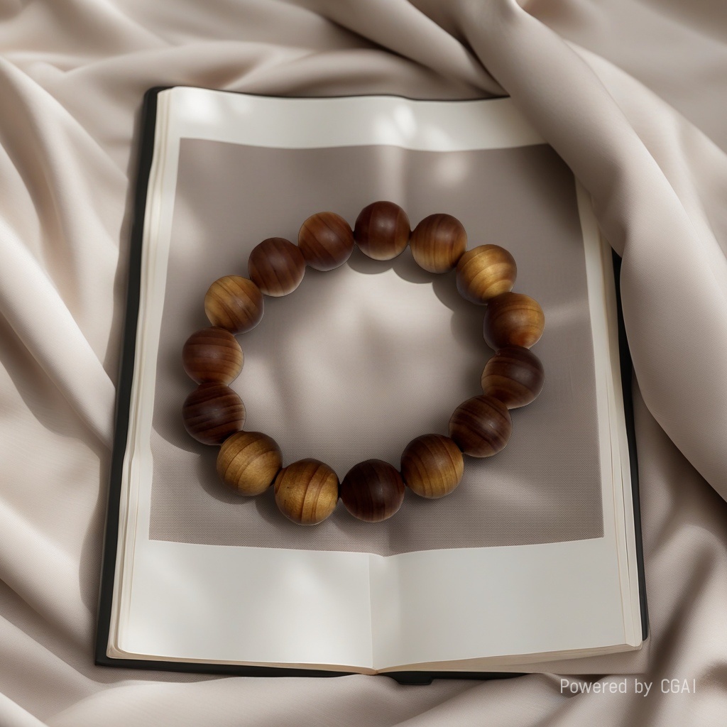 Natural sandalwood Buddhist prayer beads bracelet for men, wooden, rosewood, yellow rosewood, agarwood beads, cultural and artistic bracelets, and prayer beads details Picture