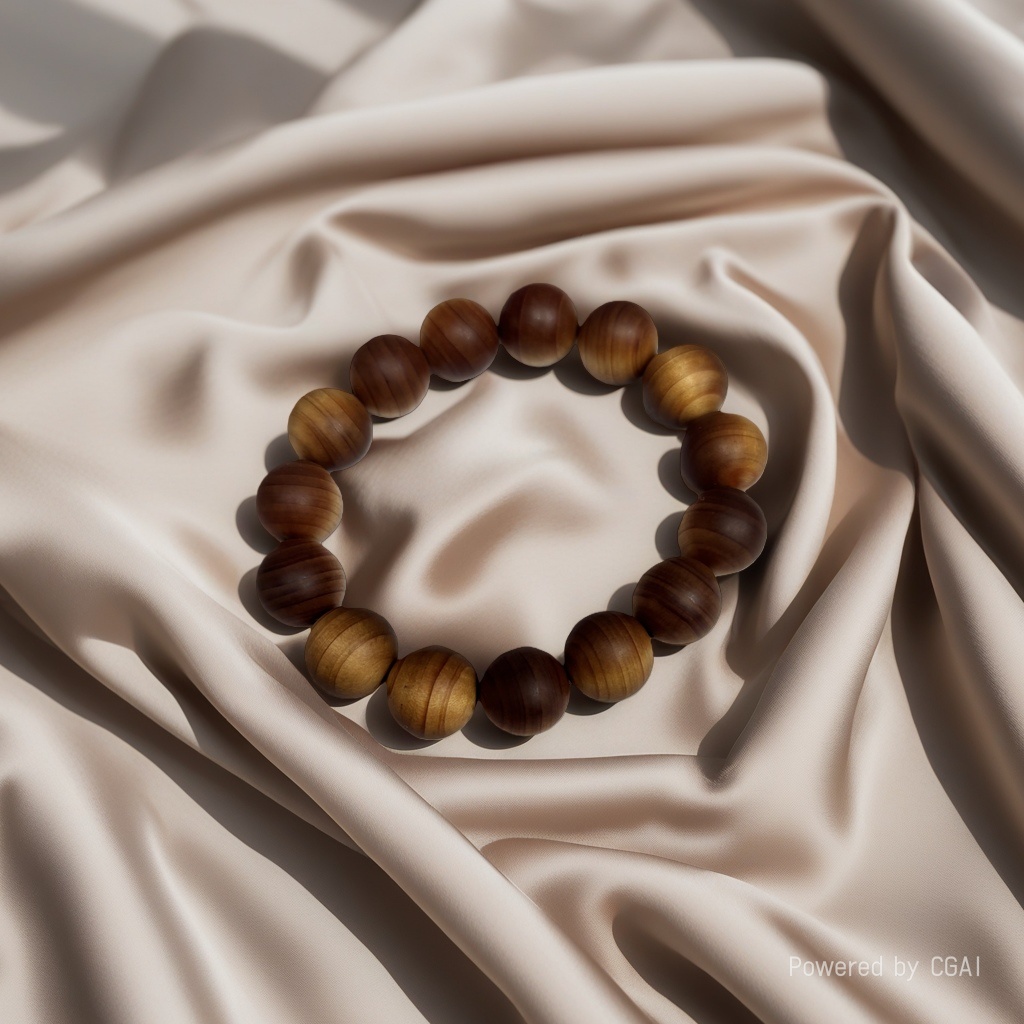 Natural sandalwood Buddhist prayer beads bracelet for men, wooden, rosewood, yellow rosewood, agarwood beads, cultural and artistic bracelets, and prayer beads Application Scenario