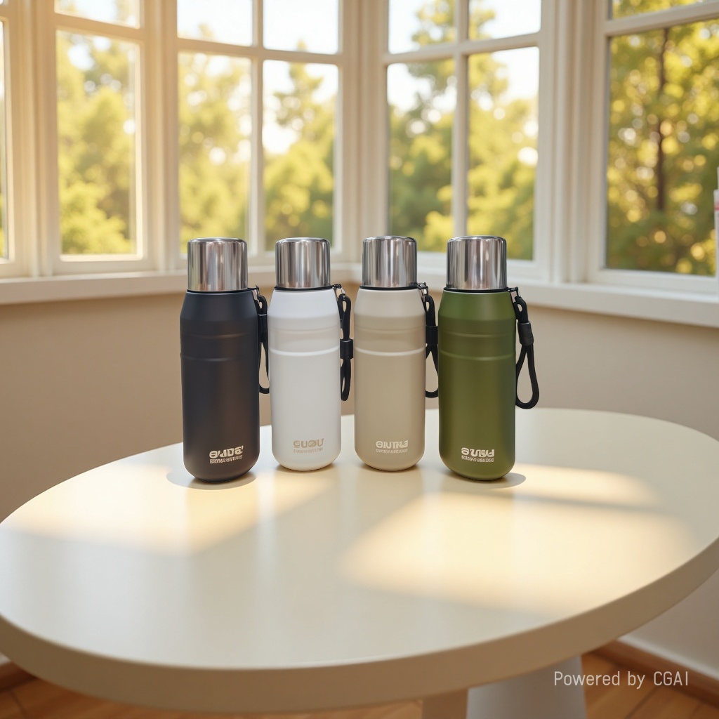 Simple and large-capacity insulated cups for both domestic and foreign trade, new daily necessities insulated cups, portable cups, long-lasting heat preservation, leak-proof, durable and portable cups, wholesale export Specification image