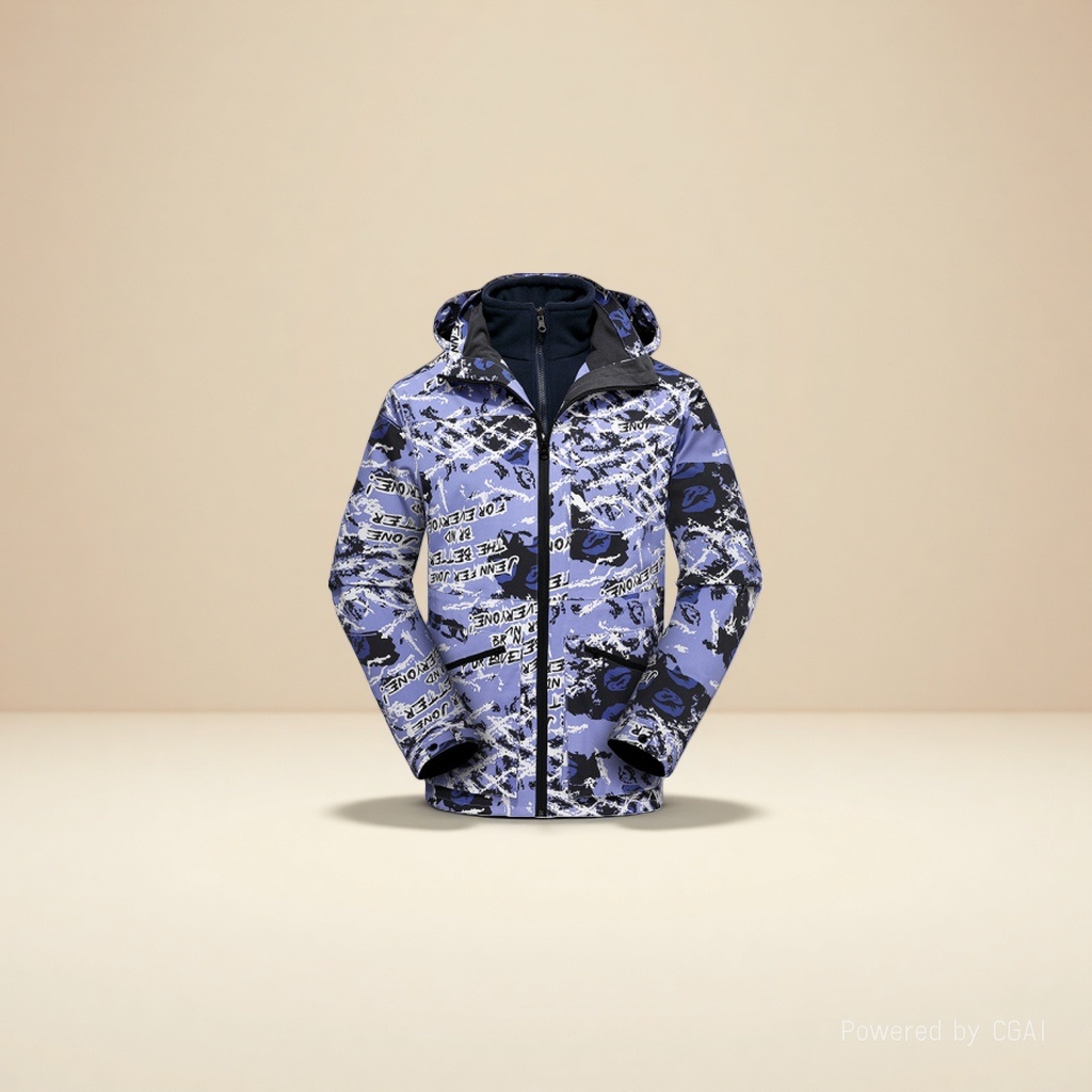 户外滑雪服登山服冲锋衣两件套防大雨防风外套压胶三合一冲锋衣095908364