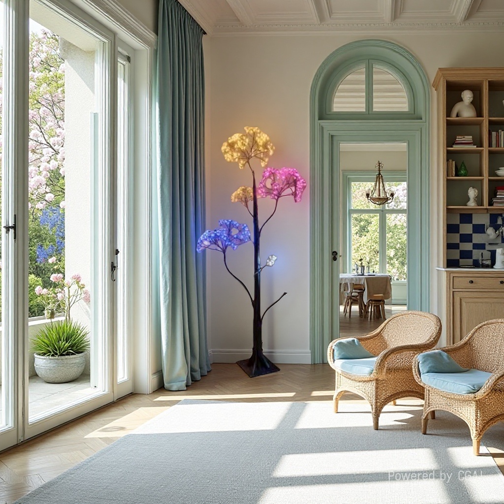Tree lamp craft decorative lighting fixtures, lotus seat lighting fixtures, simple and modern home lighting design sense ceiling lamps