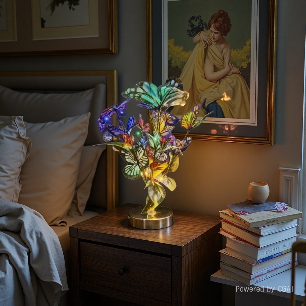 Colorful butterfly-shaped decorative lights for Ramadan, Halloween and Eid al-Fitr details Picture