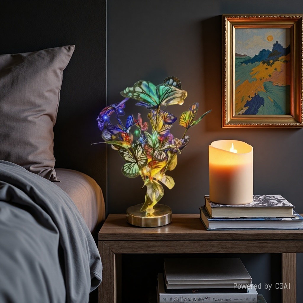 Colorful butterfly-shaped decorative lights for Ramadan, Halloween and Eid al-Fitr