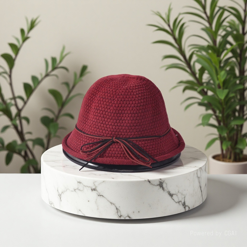 Wholesale of bow-shaped small basin hats, women's woolen hats, warm small chanel-style round hats and painter hats for autumn and winter details Picture