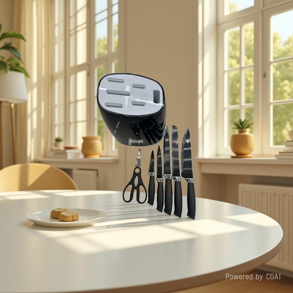 Black 130 kitchen knife set Specification image