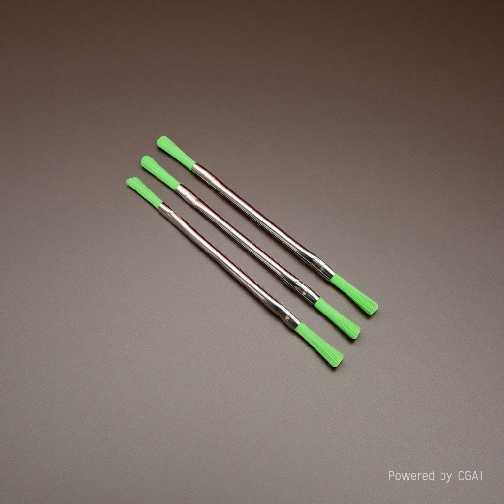 绿色刷头金属杆清洁刷厨房清洁用品竹鞋刷三合一杯刷硬毛刷电动清洁器