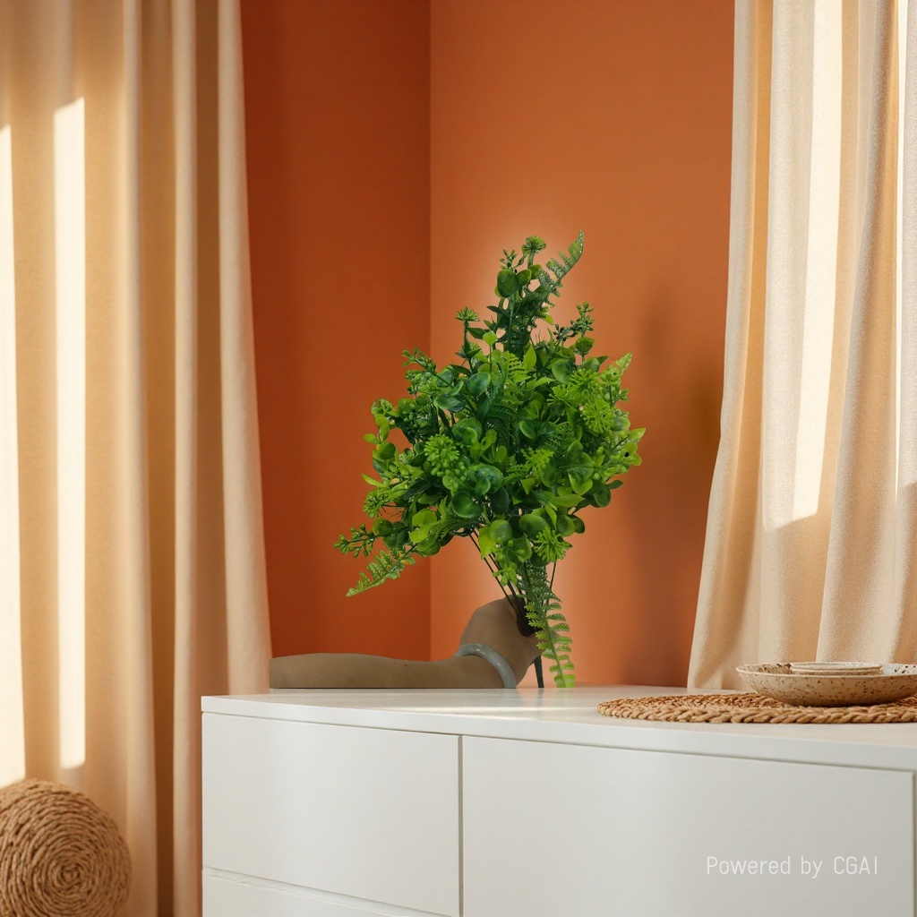 DIY decoration process of 18-head dandelion combination water plant plastic artificial flower plant wall, artificial green plant water plant, artificial green plant stock replenishment cabinet details Picture