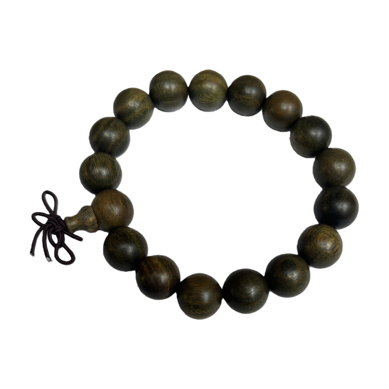 Golden thread nanmu old material sunken chanting beads, natural hand-held chains, solid wood cultural collectibles, retro Chinese-style decorative gifts for men and women Item Picture
