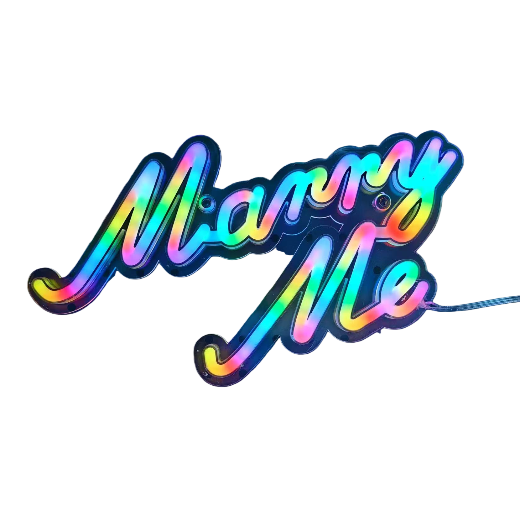 Neon tube style text "Marry Me" night light decoration Item Picture