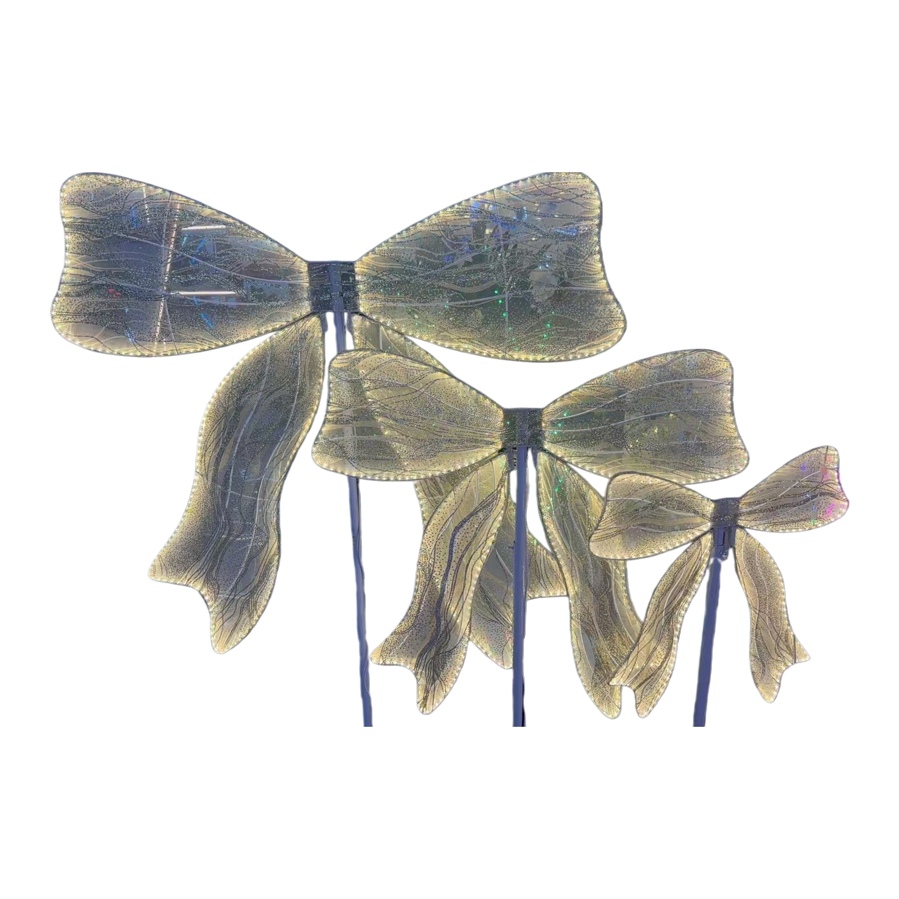 LED decorative lights, outdoor lights, bow decorations, Christmas atmosphere arrangement decorative lights Item Picture