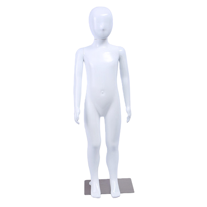 Painted white and black 108CM children's plastic mannequin