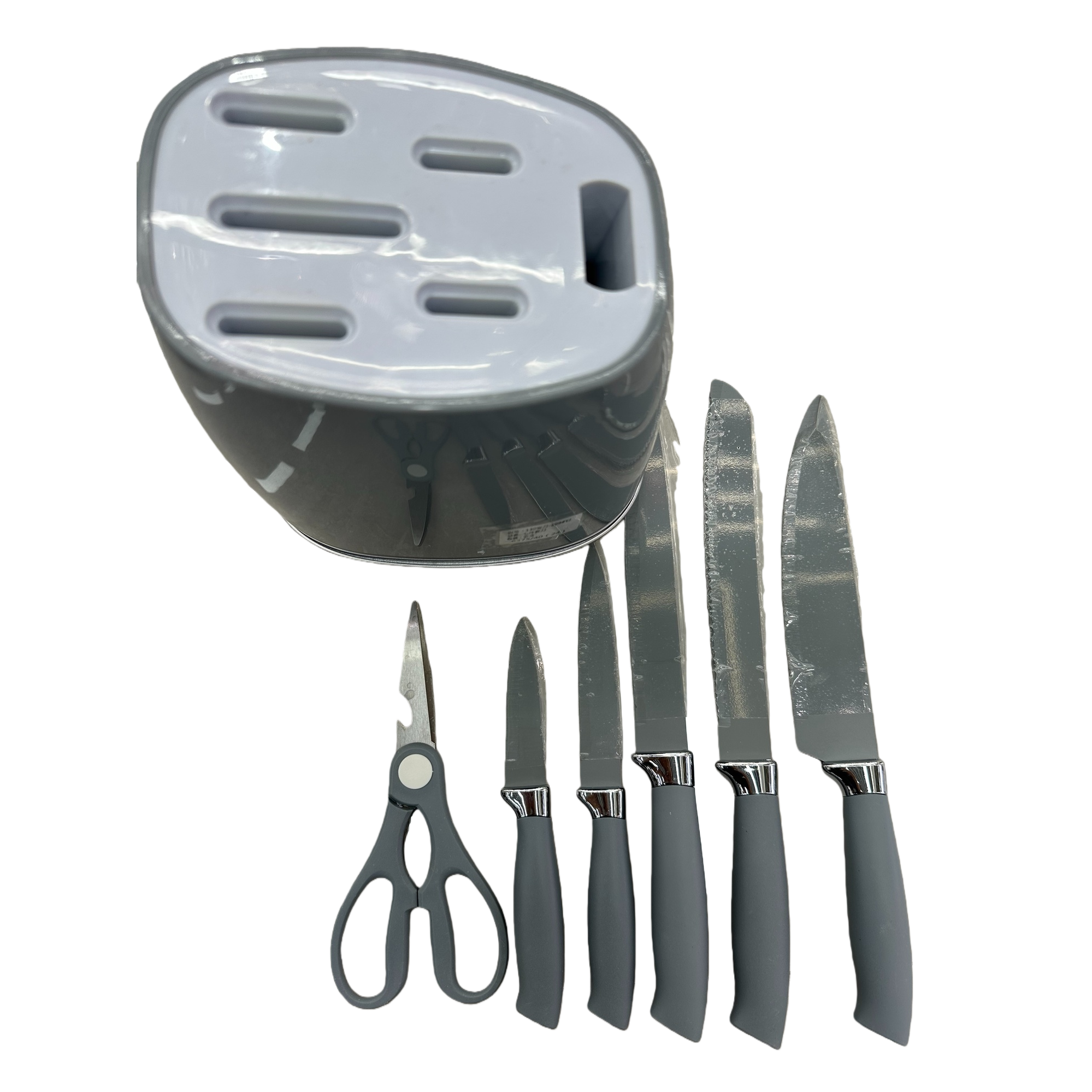 130 conjunto de cuchillos de cocina gris