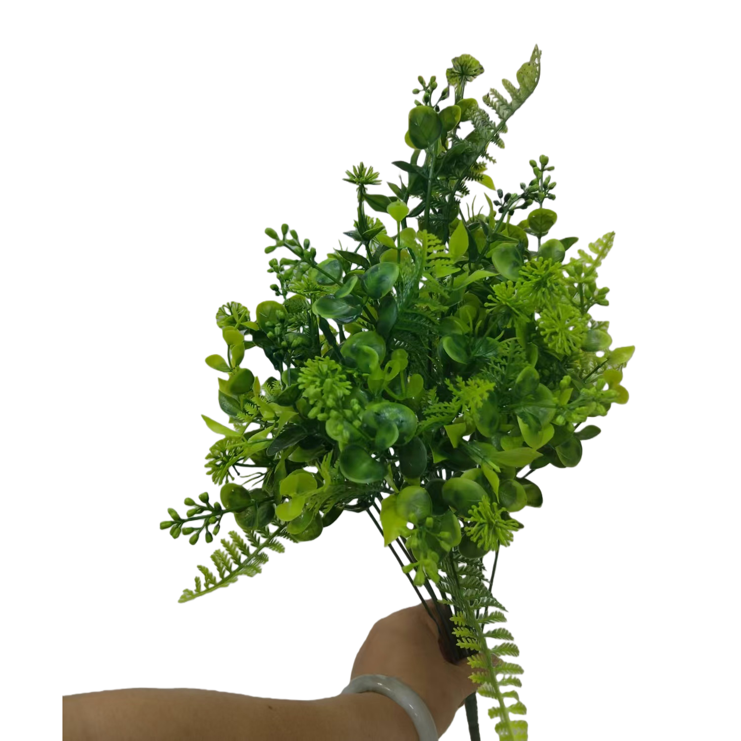 DIY decoration process of 18-head dandelion combination water plant plastic artificial flower plant wall, artificial green plant water plant, artificial green plant stock replenishment cabinet Item Picture