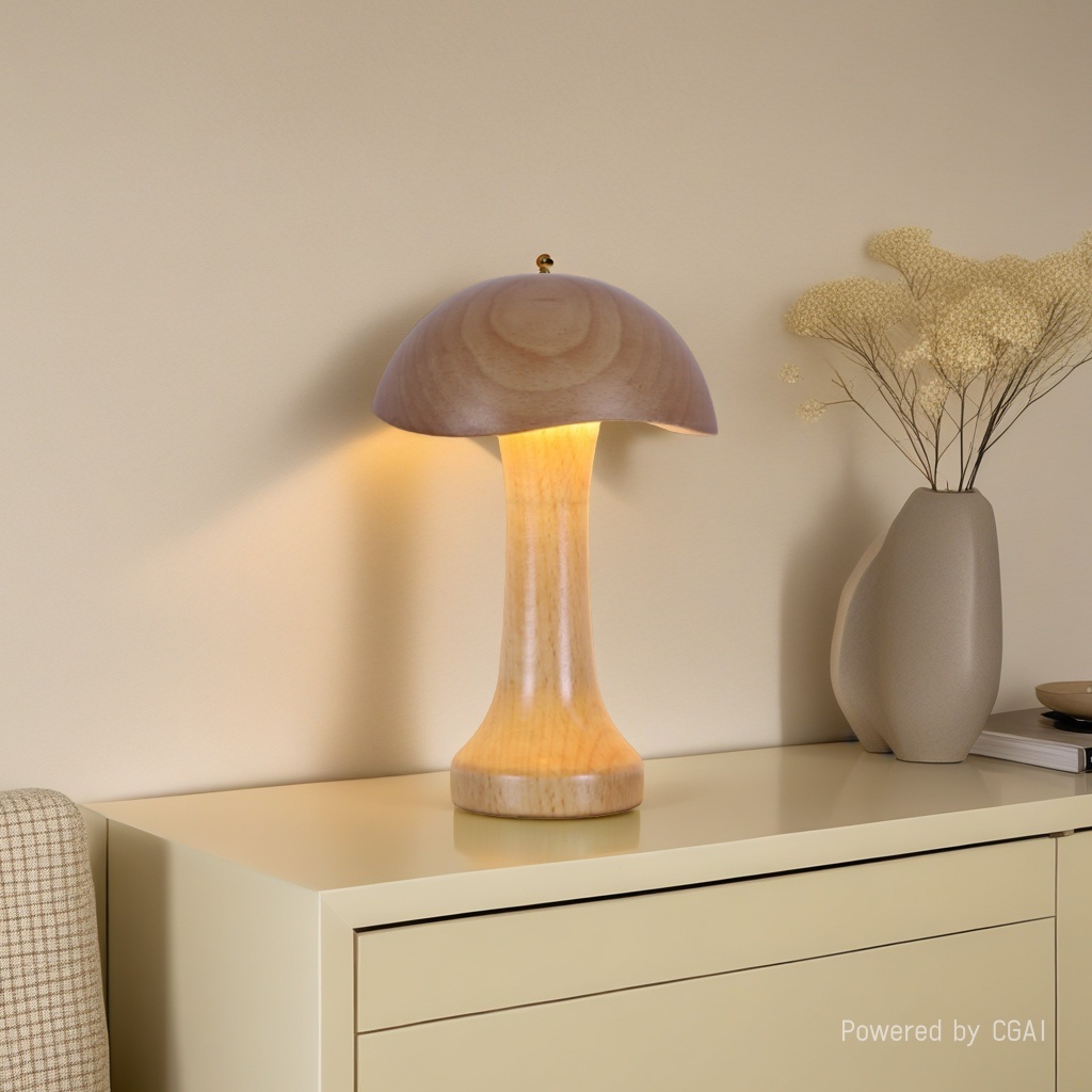 CICO mushroom wood atmosphere small desk lamp switch head small night lamp type 102700176103038256103417511 - c rechargeable portable lamp Specification drawing