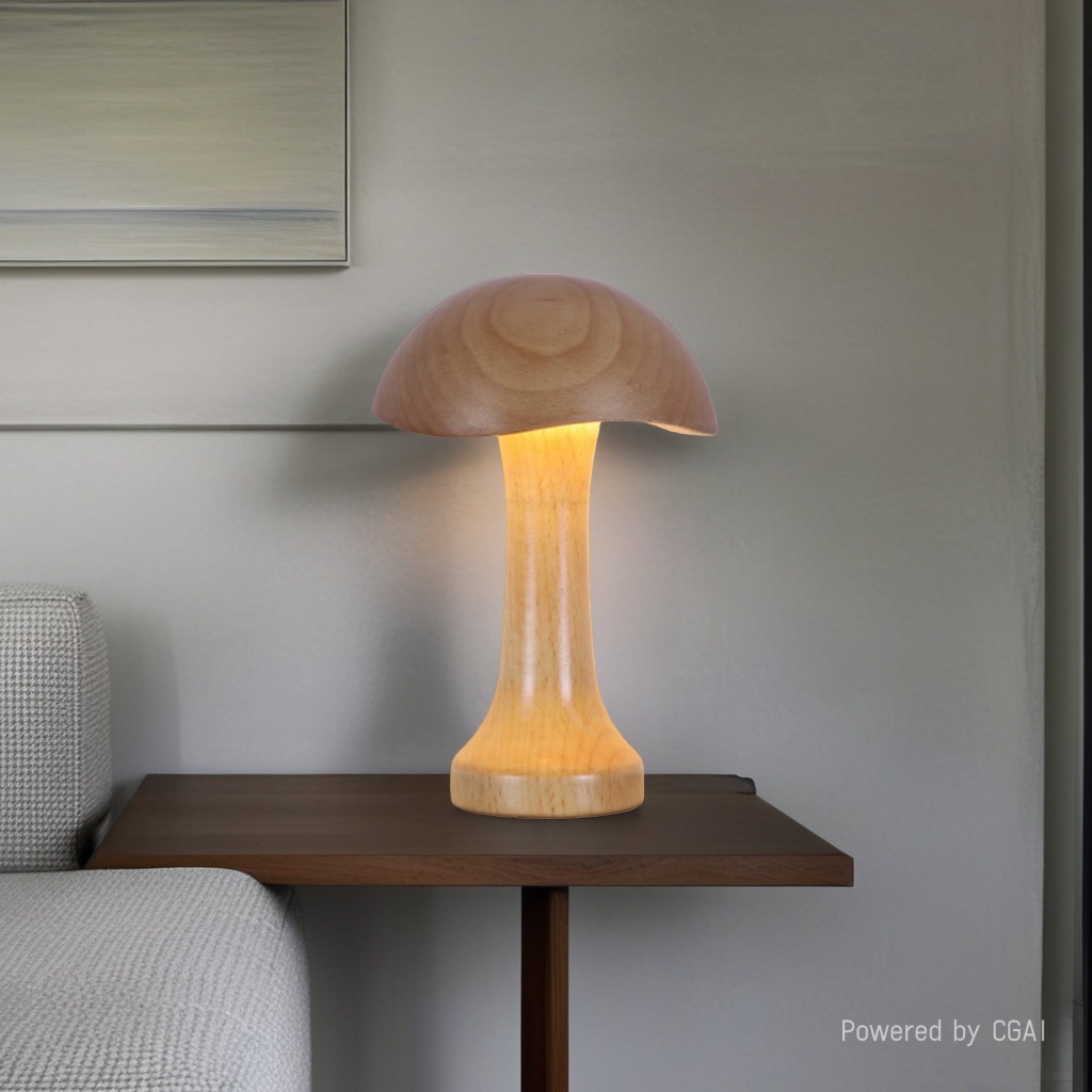CICO mushroom wood atmosphere small desk lamp switch head small night lamp type 102700176103038256103417511 - c rechargeable portable lamp details Picture