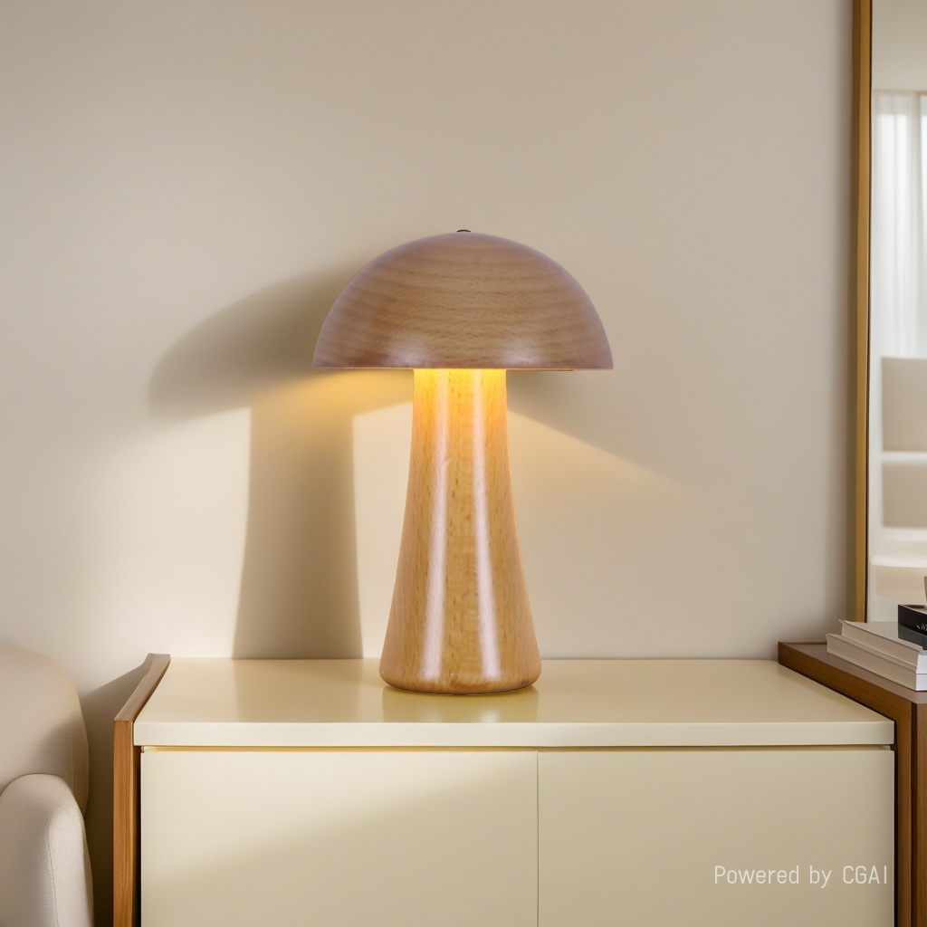 CICO wood atmosphere small desk lamp switch mushroom head small night lamp type 102700176103038256103417511 - c rechargeable portable lamp Specification drawing
