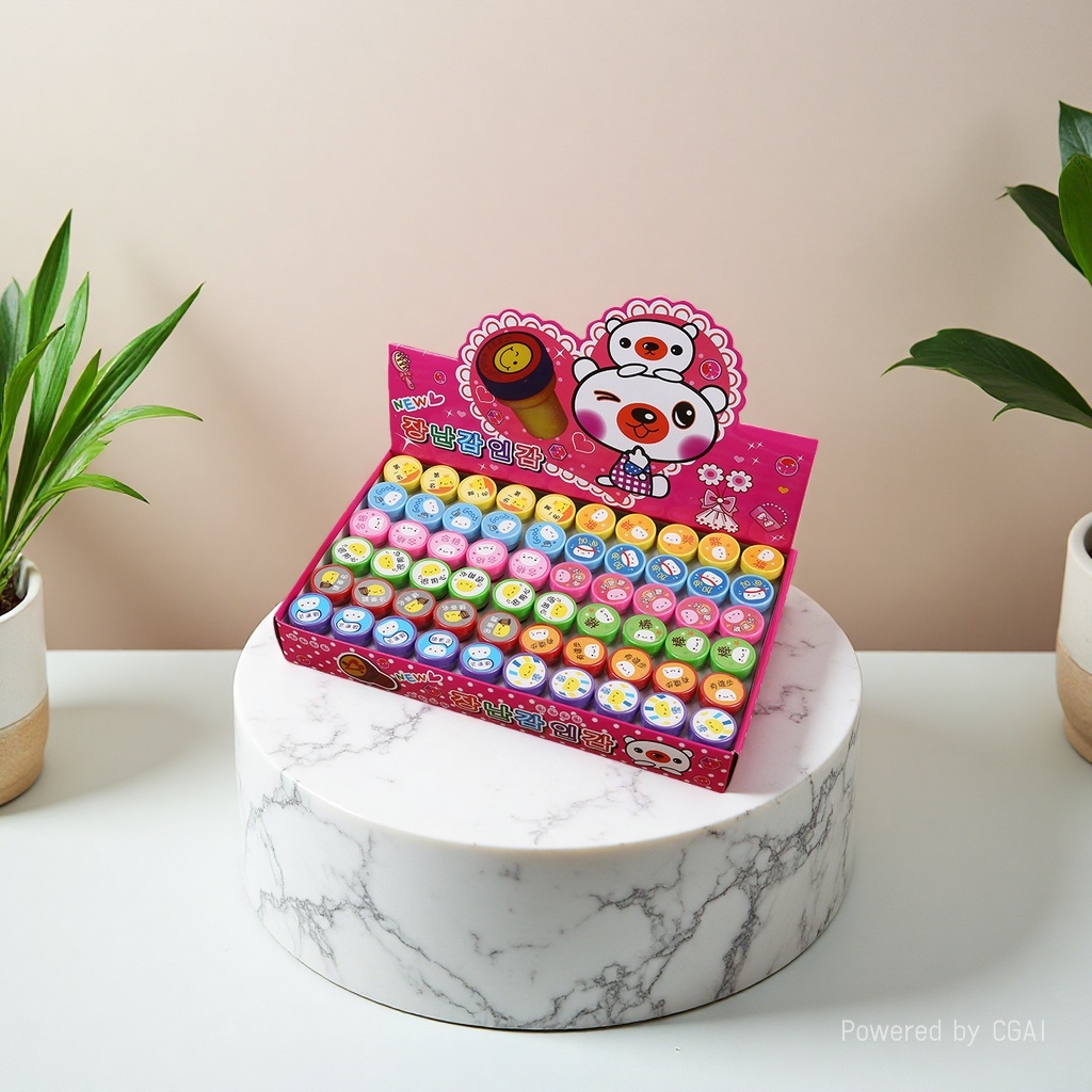Genius Code, Cute cartoon, children's environmental protection, ten Thousand Times Teacher, Kindergarten, Encouraging toy stamps Application Scenario