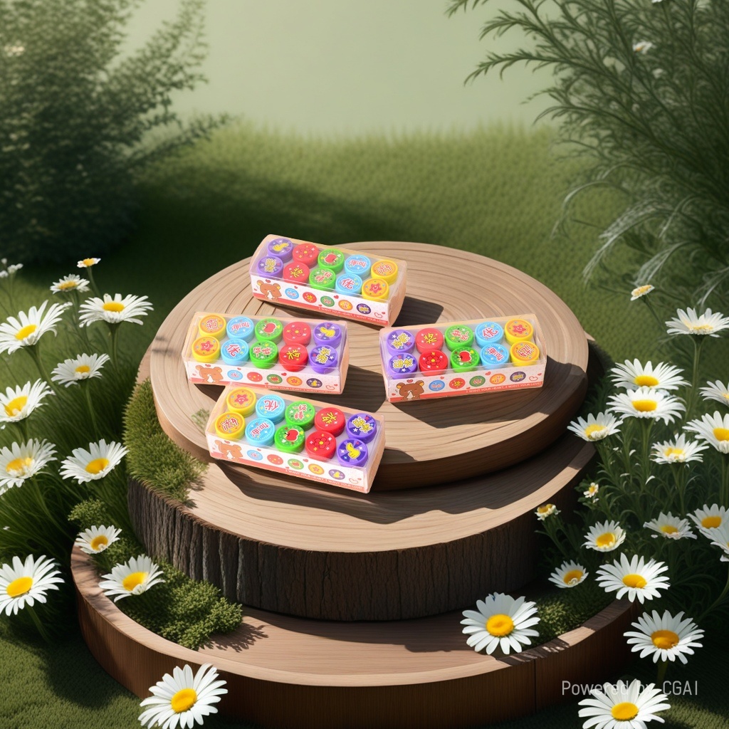 Genius Code 26-Letter and Number Children's Day Toy Stamp Set Plastic Cartoon Small Stamps 115434064 Application Scenario