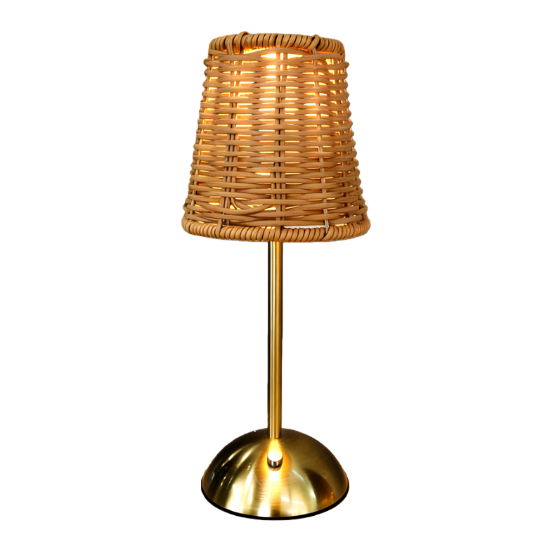 CICO Rattan Portable Desk Lamp type-c Charging Atmosphere Small Desk Lamp Home Night Light Item Picture