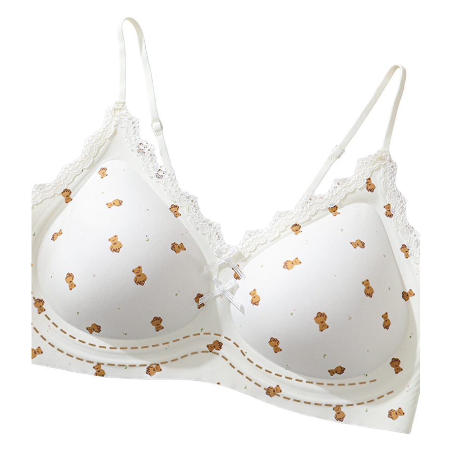 Girls' bra, round-neck seamless underwear, women's slimming and sexy inner layer vest Application Scenario