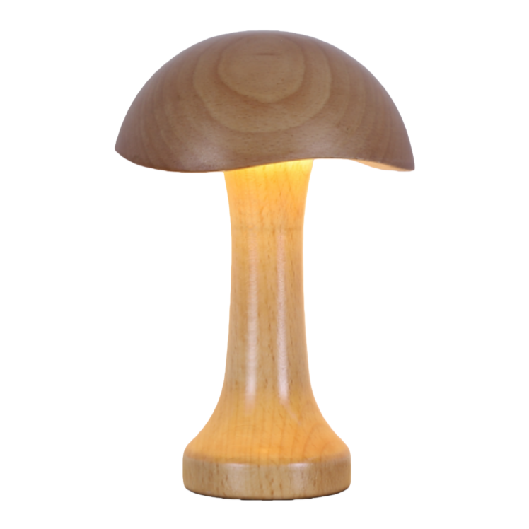 CICO mushroom wood atmosphere small desk lamp switch head small night lamp type 102700176103038256103417511 - c rechargeable portable lamp Item Picture