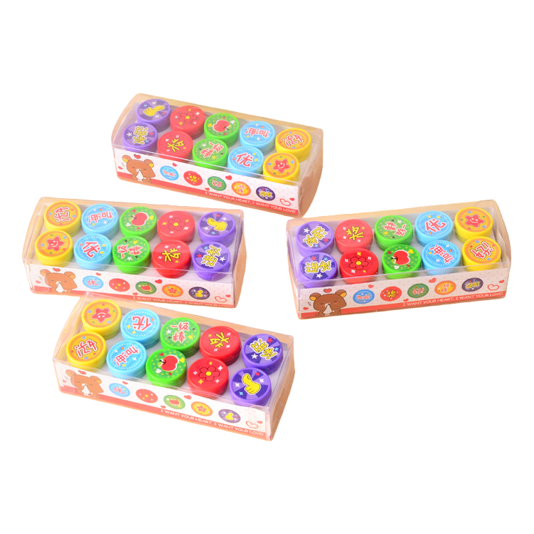 Genius Code 26-Letter and Number Children's Day Toy Stamp Set Plastic Cartoon Small Stamps 115434064 Item Picture