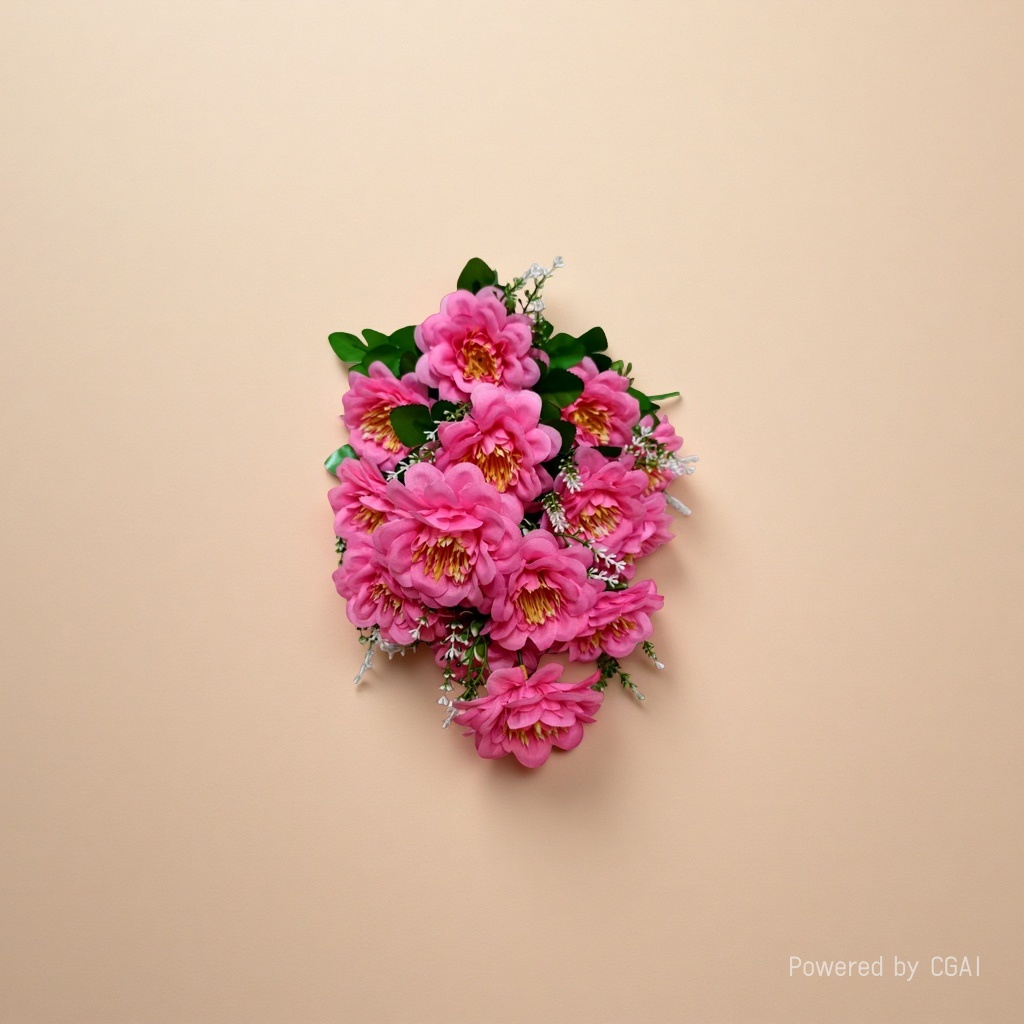 Artificial flowers, decorative flowers, plastic flowers, artificial flowers, handcrafted flowers, materials for home decor, plastic flowers, 18-head artificial pink silk flowers, plastic flowers, artificial flowers, wedding DIY handcrafted flowers, artificial flowers, shooting props Specification image