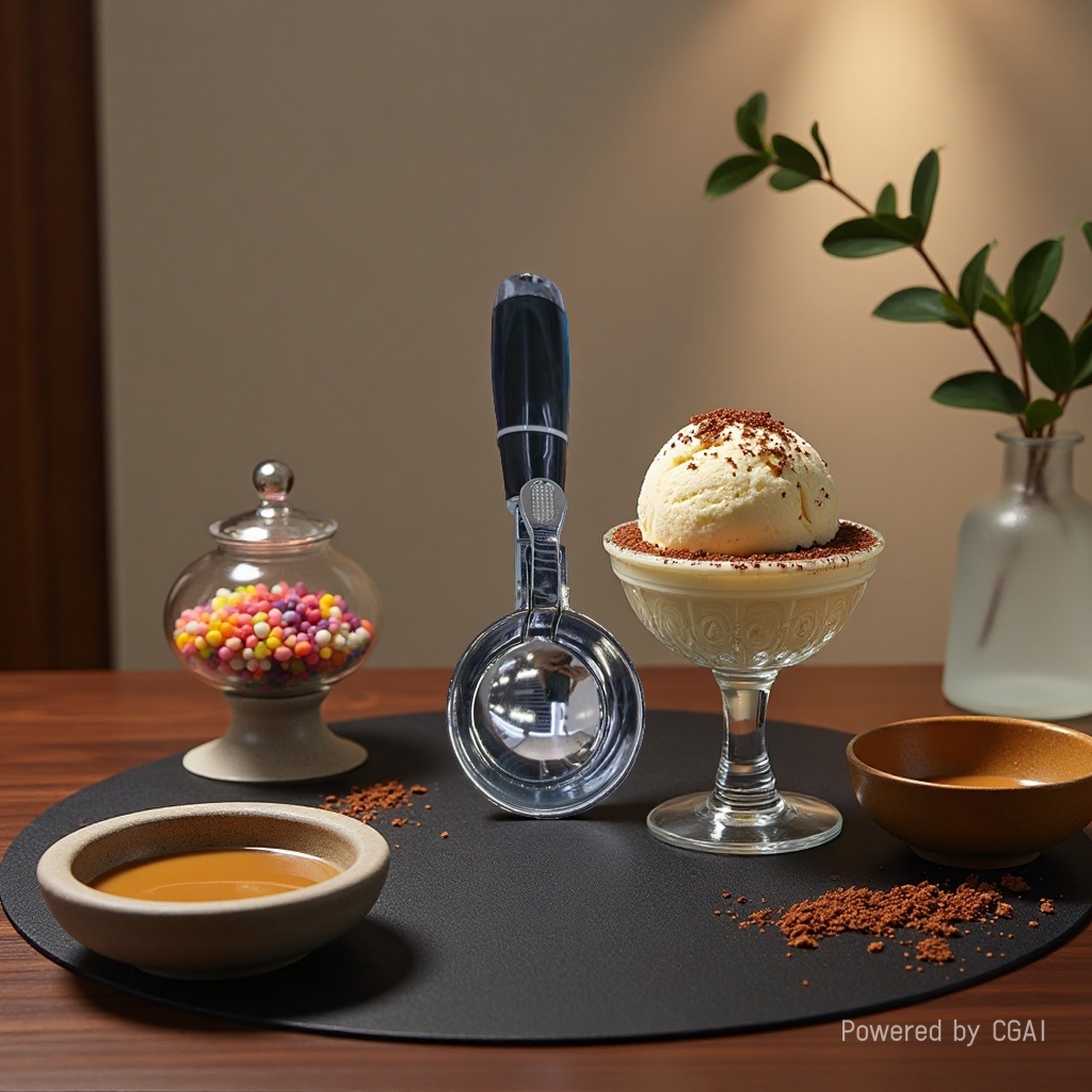 Ice cream spoon, stainless steel ice spatula, silicone cross-border spatula, cooking spoon spatula, kitchenware, stainless steel pot sleeves Application Scenario