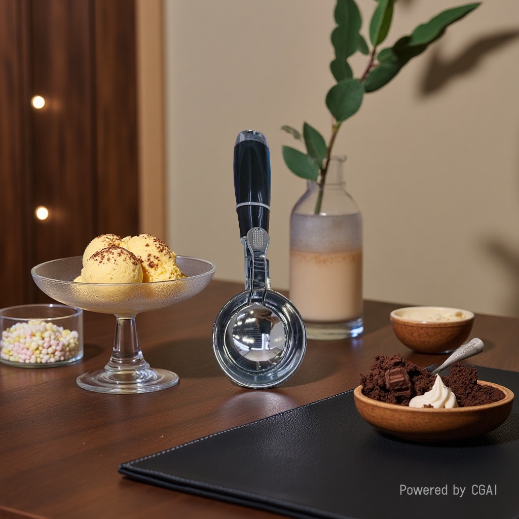 Ice cream spoon, stainless steel ice spatula, silicone cross-border spatula, cooking spoon spatula, kitchenware, stainless steel pot sleeves details Picture