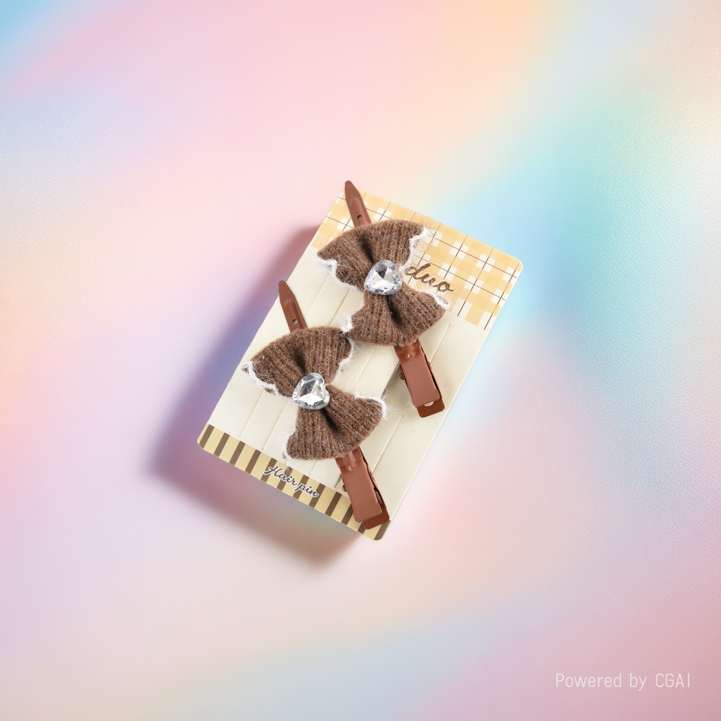 Korean sweet and versatile fabric little chanel-style girl side bangs hair clips, bb clips, oval girl broken hair clips and hair accessories