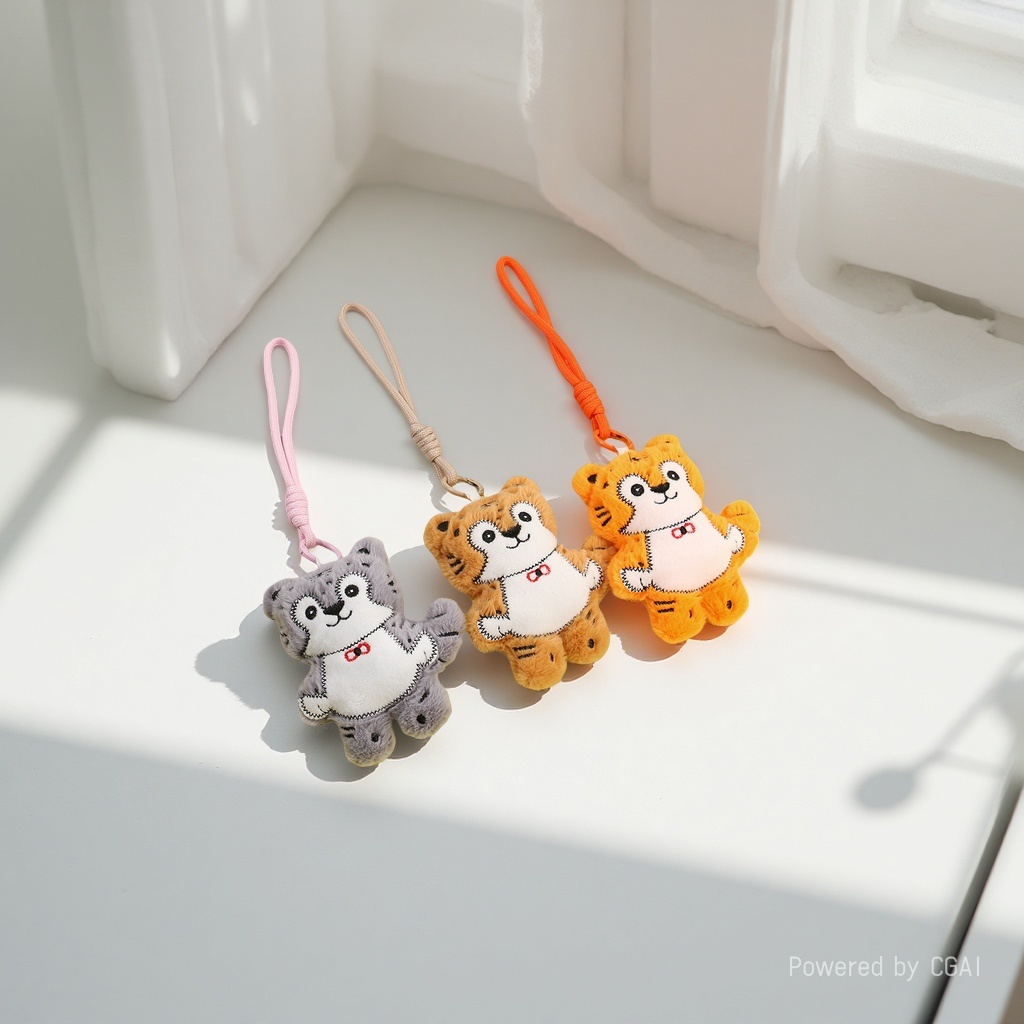 Influyente pequeño tigre muñeca de peluche llavero colgante delicado coche colgante para niñas pequeño regalo juguetes al por mayor Application Scenario