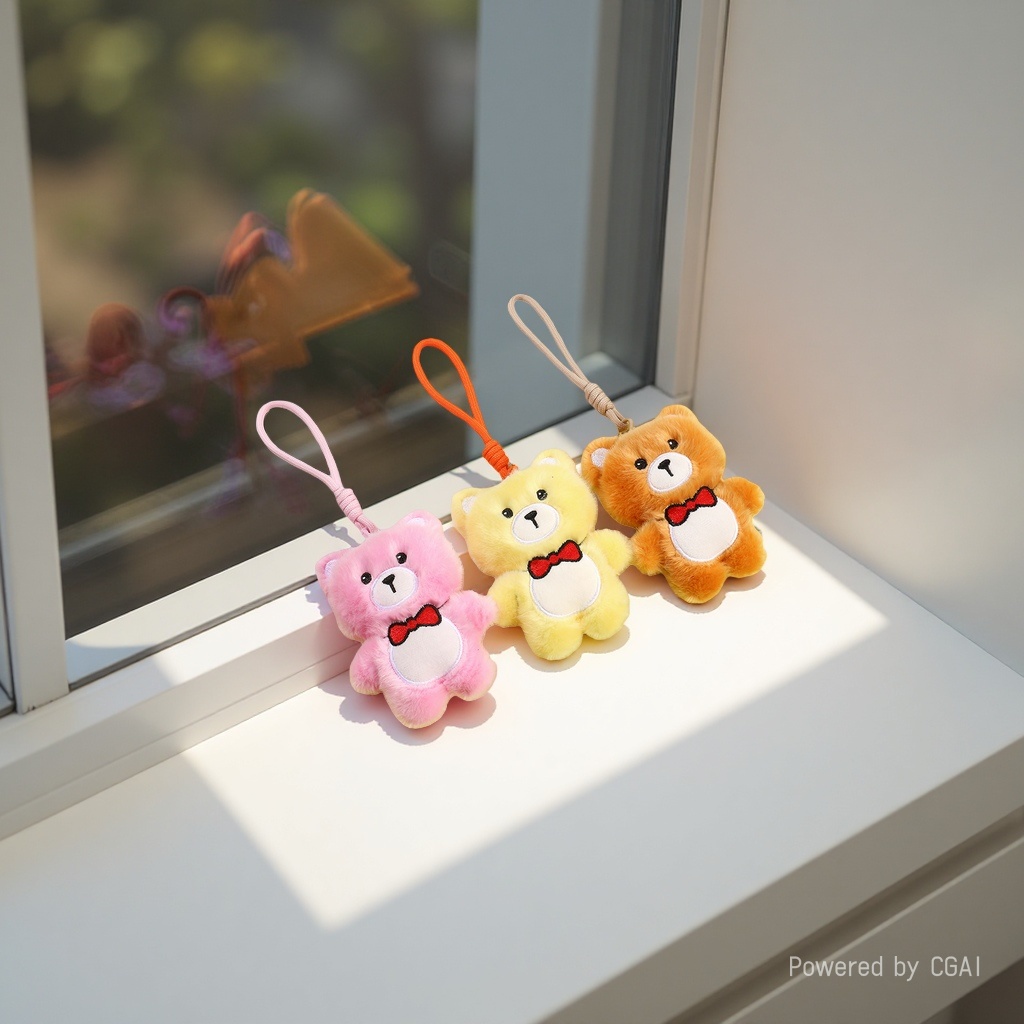 Wholesale of plush embroidered bear dolls, figurines, keychains, plush toys, dolls, girls' bags and pendants details Picture