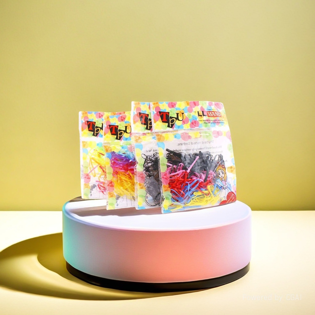 A complete box of Korean-style spliced hair bands for women, with flexible and anti-slip telephone cord Specification image