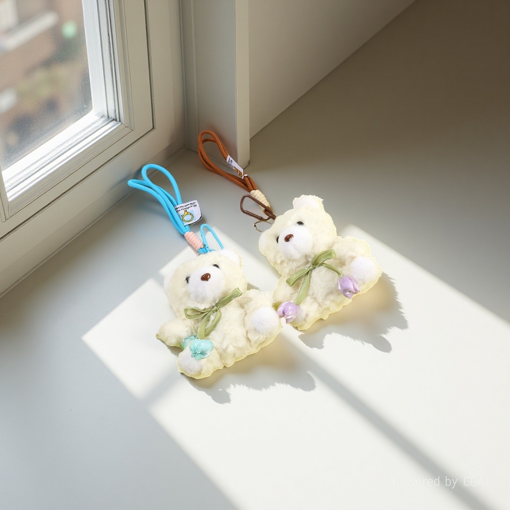 Dibujos animados tulipanes peluches peluches bonecos colgantes llaveros niñas bolsas colgantes muñecas muñecas