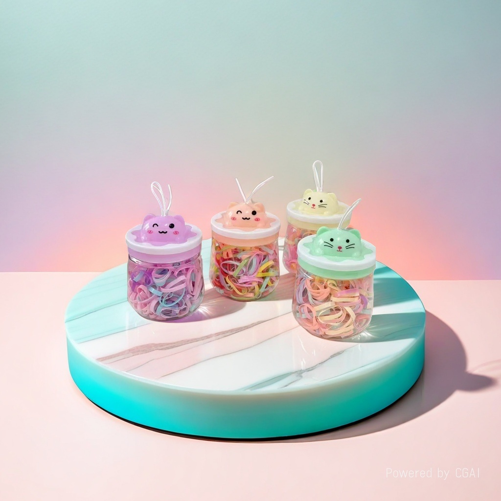 A complete box of large intestine hair bands, telephone line, elastic hair accessories, and various colors to choose from details Picture