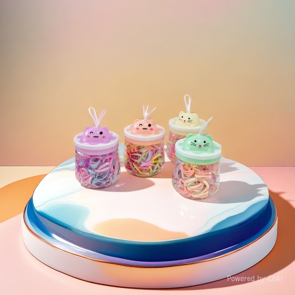 A complete box of large intestine hair bands, telephone line, elastic hair accessories, and various colors to choose from Application Scenario